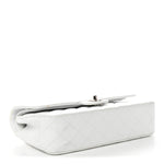 Caviar Quilted Medium Double Flap White
