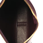 Grained Calfskin Half Moon Shoulder Bag Raisin