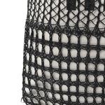 Raffia Effect Linen Logo Ivy Bag Black Natural