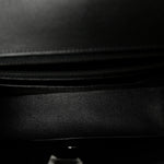 Patent Calfskin Quilted Mini Rectangular Flap So Black