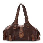 Calfskin Silverado Shoulder Bag Chocolate