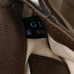 GG Supreme Monogram Textured Dollar Calfskin Mini Blondie Chain Shoulder Flap Bag Beige Ebony New Acero