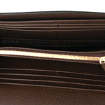 GG Supreme Monogram Textured Dollar Calfskin Blondie Continental Chain Wallet Beige Ebony New Acero