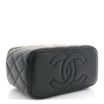 Lambskin Quilted Pick Me Up Vanity Case Black