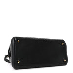 Shiny Sheepskin Quilted Large Trapezio Flap Black