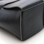 Nappa Maxi Intrecciato Medium Arco Tote Black Tan