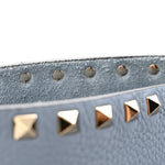 Grained Calfskin Rockstud Shoulder Tote Niagara
