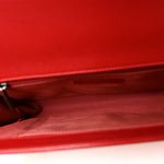 Calfskin Quilted New Medium Boy Flap Red
