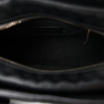 Patent Goatskin Quilted Small Gabrielle Hobo Black