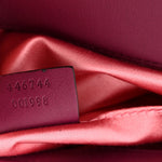 Velvet Matelasse Embroidered Mini GG Marmont Shoulder Bag Bordeaux