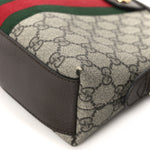 GG Supreme Monogram Textured Dollar Calfskin Web Small Ophidia Dome Shoulder Bag Beige Ebony New Acero