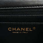 Lambskin Quilted Mini Rectangular Flap Black