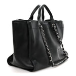 Calfskin Medium Deauville Tote Black
