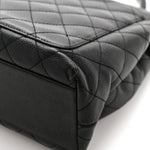 Caviar Quilted Jumbo Kelly Flap Black