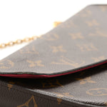 Monogram Pochette Felicie Chain Wallet Fuchsia