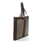 GG Supreme Monogram Web Large Ophidia Vertical Shopping Tote Brown