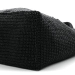 Raffia Wide Tote Black