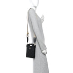 Calfskin GG Matelasse Mini Top Slip Handle Crossbody Bag Black Natural