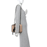 Caviar Quilted Large CC Filigree Vanity Case Beige Black