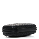 Nappa Intrecciato Chain Knot Clutch Black