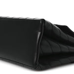 Calfskin Diagonal Quilted Jackhammer 24 Shoulder Bag Black