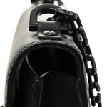 Ultra Matte Calfskin J'Adior Chain Flap Bag Black