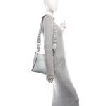 Eco Alter Nappa Perforated Logo Mini Crossbody Light Blue