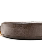 GG Supreme Monogram Web Mini Ophidia Round Shoulder Bag Brown