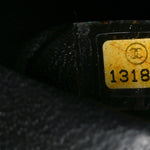 Patent Quilted Medium Double Flap Black