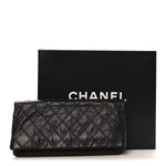 Calfskin Stitched Thin City Clutch Black
