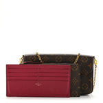 Monogram Pochette Felicie Chain Wallet Fuchsia