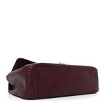 Grained Calfskin Small Souplissimo Maxi Flap Dark Burgundy