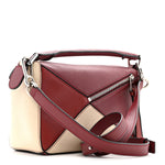 Calfskin Small Puzzle Bag Wine Garnet