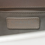 Metallic Caviar Chevron Quilted Medium Boy Flap Silver