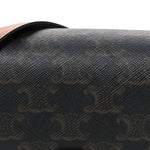 Canvas Calfskin Triomphe Mini Besace Tan