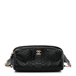 Snakeskin Waist Bag Black