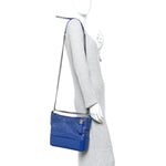 Aged Calfskin Quilted Medium Gabrielle Hobo Blue