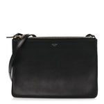 Lambskin Large Trio Crossbody Bag Black