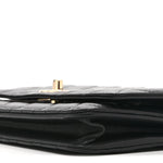 Lambskin Quilted Trendy CC Wallet On Chain WOC Black