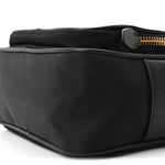 Nylon Vela Saffiano Double Zip Crossbody Black