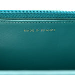 Caviar Quilted Boy Wallet On Chain WOC Light Blue