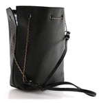 Lambskin Pochon Shoulder Bag Black