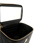 Caviar Quilted Top Handle Long Vanity Black