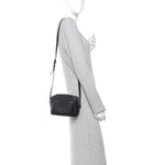 Grained Calfskin Small Camera Bag Black
