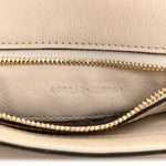 Roxy Calfskin Blondie Chain Shoulder Flap Bag Mystic White