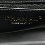 Shiny Aged Calfskin Quilted Nano Kelly Shopper Black