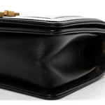 Caviar Quilted Small Boy Flap Black