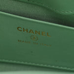 Shiny Lambskin Quilted Nano 31 Shopping Bag Green