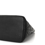 Caviar Quilted Medallion Tote Black