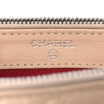 Aged Calfskin Quilted Small Gabrielle Clutch With Chain Beige Black